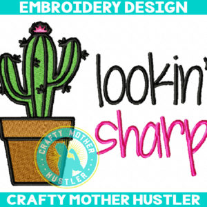 Lookin Sharp Cactus Embroidery Design