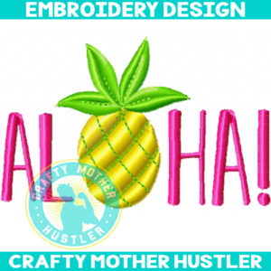 Aloha Embroidery Design
