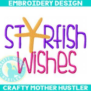 Starfish Wishes Embroidery Design