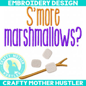 S'more Marshmallows Embroidery Design
