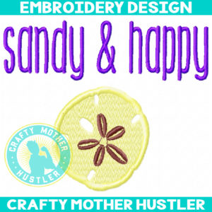 Sandy and Happy Embroidery Design