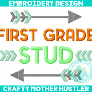 First Grade Stud Embroidery Design