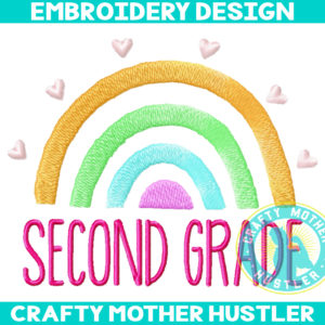 Second Grade Rainbow Embroidery Design