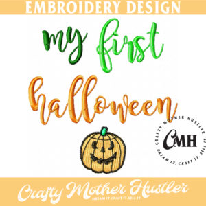 My First Halloween Embroidery Design