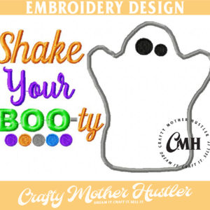 Shake Your Boo-ty Halloween Applique Embroidery Design