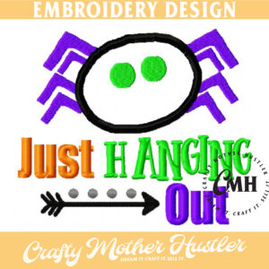 Just Hanging Out Applique Embroidery Design