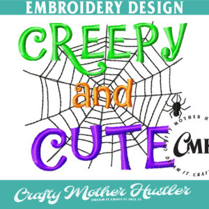 Creepy and Cute Embroidery Design