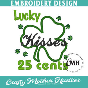 Lucky Kisses Applique Embroidery Design