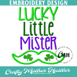 Lucky Little Mister Applique Embroidery Design