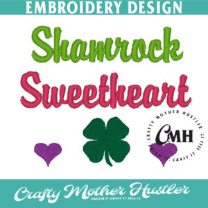Shamrock Sweetheart Embroidery Design