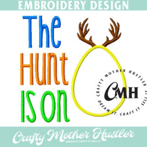 The Hunt is On Applique Embroidery Design