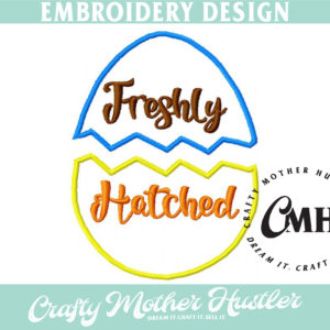 Freshly Hatched Applique Easter Embroidery Design