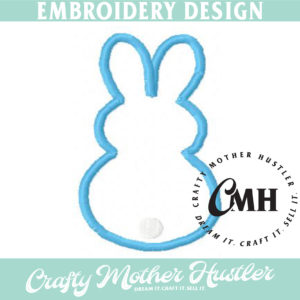 Bunny Applique Easter Embroidery Design