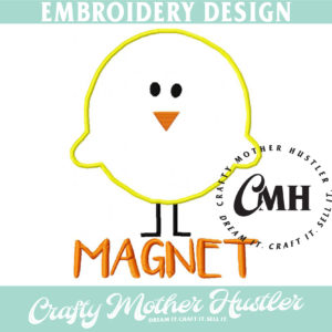 Chick Magnet Applique Embroidery Design
