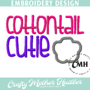 Cottontail Cutie Applique Easter Embroidery Design