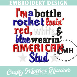 American Stud Embroidery Design