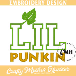 Lil Punkin Applique Halloween Embroidery Design