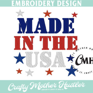 Made in the USA Embroidery Design