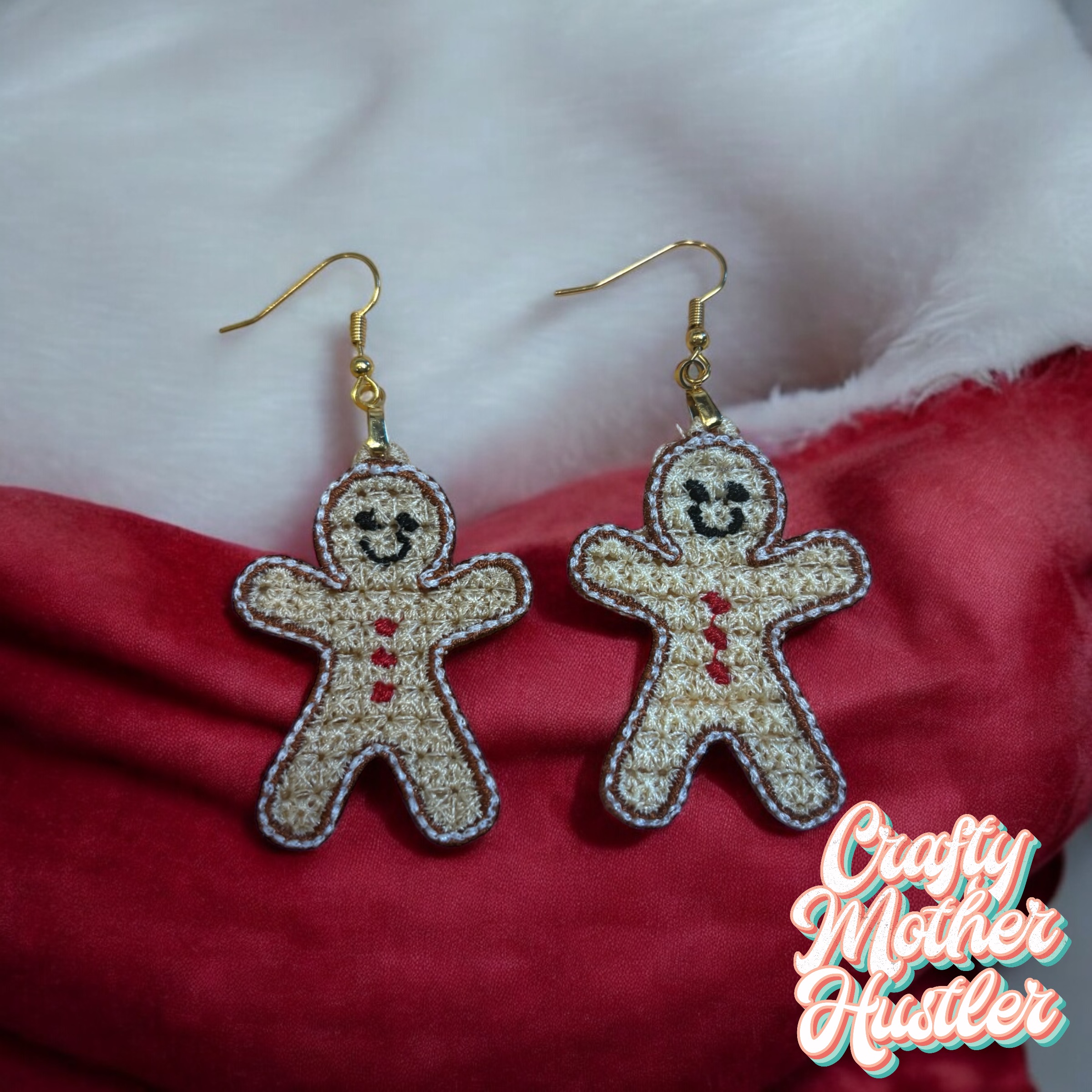 Freestanding Lace Gingerbread Men Earrings