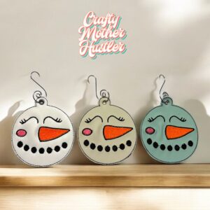 Snow Girl ITH Christmas Ornament for 4x4 Hoops