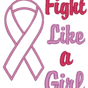 Fight Like a Girl Applique Embroidery Design